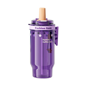 Nueva Botella de Agua Deportiva de 750 ml, Elegante Vaso Portátil con Pajita para Niñas, Taza Creativa de Lujo de Gran Capacidad con Doble Función para Estudiantes - Product Image 4