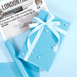 2025 nouveau papier d'emballage cadeau de mariage de conception 43x300cm rouleau vierge jetable en silicone enduit - Product Image 2