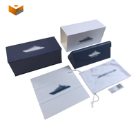 Coffret de lunettes en carton magnétique haut de gamme avec couvercle rabattable, personnalisable, pour lunettes de soleil et cadeaux