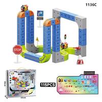 Ensemble de blocs de construction magnétiques, train magnétique polyvalent, jouet de construction éducatif 3D DIY STEM pour enfants, sans piles