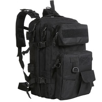 Sac à dos tactique noir design personnalisé unisexe sac Molle étanche avec fermeture à glissière doublure en polyester style tendance