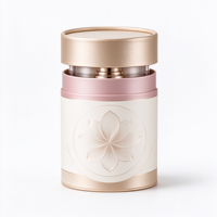 Boîte cadeau cosmétique cylindrique, boîte d'emballage de luxe en tube de papier rond avec plateau intérieur pour ensemble de soins de la peau