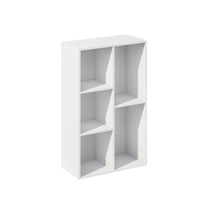 Librería una estantería con 5 compartimentos. Estantes independientes y estantes de almacenamiento cúbicos. Soporte de exhibición de espacio pequeño - Product Image 6