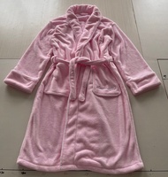 Bata de Baño de Felpa para Mujer con Logotipo Personalizado, Ropa de Dormir Bordada, Bata de Baño Ultra Suave y Acogedora con Ribete en Contraste