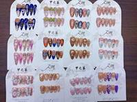 JIAZHIMU Faux ongles faits main à pression, réutilisables, design personnalisé, emballage marque privée, motifs papillon et cercueil pour doigts