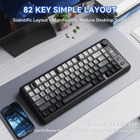 Clavier de jeu sans fil Freewolf M75 à 82 touches, rétroéclairage RVB, batterie rechargeable 2000 mAh, disposition 75 %, pour jeux et bureau