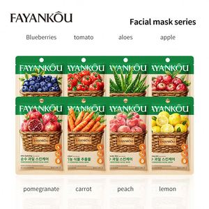 Mascarilla Facial de la <span class=keywords><strong>Serie</strong></span> de Plantas Frutales de Marca Privada FAYANKOU, Mascarilla Facial <span class=keywords><strong>Coreana</strong></span> para el Cuidado de la Piel, Vitamina C, Iluminadora e Hidratante - Product Image 1