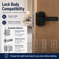 EBKN 2026, Cerradura de Puerta Biométrica con Huella Dactilar, Control Remoto por Aplicación, Cerradura Inteligente WiFi sin Llave con Aplicación Tuya