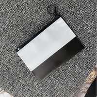 Sac auto-scellant bicolore, sac à fermeture éclair noir mat avec tirette, sac de rangement pour foulards et masques pour les yeux, pochette de voyage à fermeture éclair pour articles de toilette