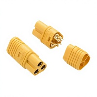Connecteur moteur 3 pôles Amass MT60, fiche plaquée or 30A à trois broches, 100 % authentique, prêt à être expédié, faible MOQ pour contrôleur de monocycle