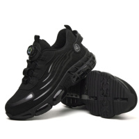 Chaussures de sécurité à boucle automatique, chaussures anti-perforation avec embout en acier, chaussures de protection anti-écrasement unisexes tendance pour l'usine