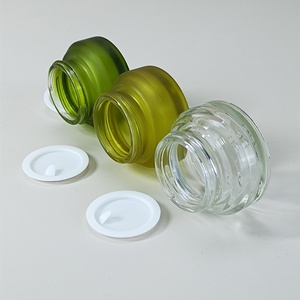 Glass Oblique Shoulder Cream Jar 15g 30g 50g 100g Slant Shoulder Empty Glass Jar for Skincare Beauty - Product Image 4