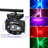 Nouvelle arrivée 18 pièces LED faisceau tête mobile 360 degrés Rotation infinie avec R & G Laser Disco DJ lumières de scène