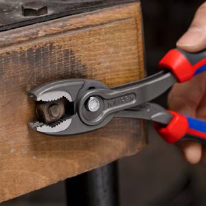 KNIPEX 82 02 200 SB TwinGrip <b>Pliers</b> with front and side gripping capability with comfort handles grey atramentized 200 mm - Product Image 4
