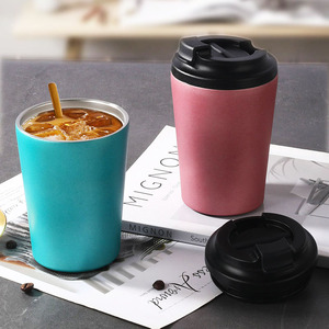Vente en gros de tasses isothermes en acier inoxydable à double paroi de 12 oz avec impression personnalisée du logo, pour café chaud, avec couvercle - Product Image 6
