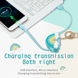 CWC Cáp Sạc Nhanh Điện Thoại Di Động Micro Hoạt Hình Logo Tùy Chỉnh Cáp Sạc Usb Có Thể Thu Vào Ngày Tháng - Product Image 2