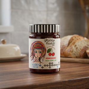 Confiture de cerises aigres de la série Yoruk, 50% de fruits, 420g, haute qualité - Product Image 1