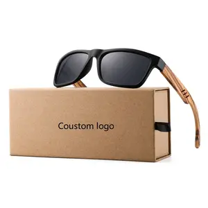 Gafas de Sol de madera para hombres Tonos de alta calidad Moda 2024 Gafas de Sol de madera