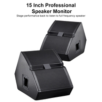 TX1152FM Haut-Parleur de Scène Professionnel 15 Pouces, Moniteur Audio Studio Large Bande Type Wedge