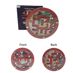Labyrinthe en bois rond magique double face - Product Image 3