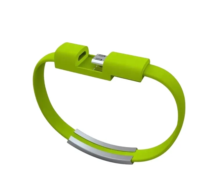 OKSILICONE USB Bracelet Charging Cable Type C Cable Magnetic Charger Tablet Portable Silicone USB Charging Cable Bracelet