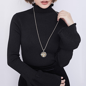 Vòng Cổ Thiên Thần Merryshine Vòng Cổ Gia Đình Cây Sự Sống Lồng Chuông Hài Hòa Chuông Bạc Mặt Dây Chuyền Hài Hòa Mạ Bạc - Product Image 5