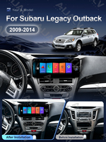 Panel de Acabado para Estéreo de Auto de 12.3 Pulgadas, Unidad Completa para Subaru Legacy Outback 2009-2014 (LHD), Kit de Instalación para Reproductor Multimedia Android