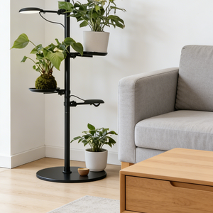 Lot de 3 lampes de culture d'intérieur 8W, plateaux réglables, support de <span class=keywords><strong>plantes</strong></span> sans perçage pour fenêtre et coin, adapté à plusieurs <span class=keywords><strong>plantes</strong></span> en pot - Product Image 3