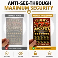 Billets de loterie à gratter personnalisés Lucky 777, cartes de jeu promotionnelles anti-contrefaçon avec impression sécurisée, vente en gros