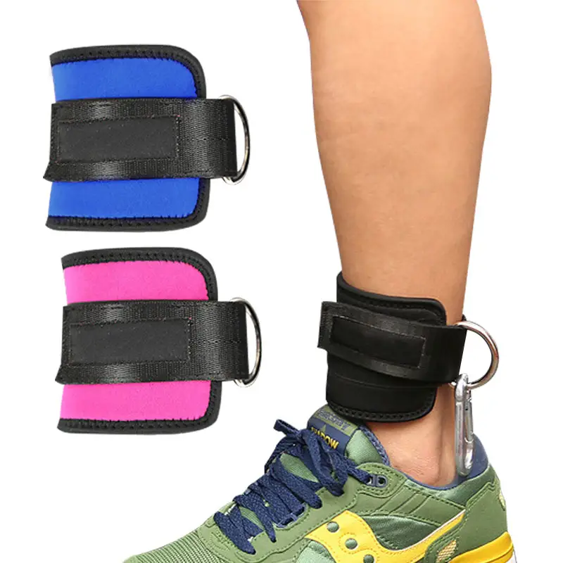 Gym Workouts Attachment Cable Machines D-ring Ankle Cuffs Leg Exercises Sport Padded Ankle Straps