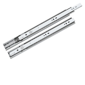 Corredera de cajón de extensión total de 45 mm con rebote por presión, sin tirador, silenciosa, de tres secciones, con riel de acero engrosado y cierre suave. - Product Image 1