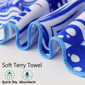 Meilleure vente de serviette de plage promotionnelle en microfibre nouveau style de serviette de plage douce imprimée réactive personnalisée - Product Image 4