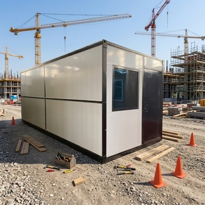 Maison conteneur modulaire préfabriquée, mini-maison prête à être expédiée, abri, mini-maison en panneaux sandwich d'acier, pods de mini-maisons modulaires, économique - Product Image 1