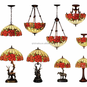 Abat-jour en <span class=keywords><strong>verre</strong></span> artistique teinté de style victorien, grand format, fait main, classique et élégant, à prix abordable, modèle vintage, <span class=keywords><strong>verre</strong></span> teinté personnalisé - Product Image 6