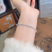 Bracelet tennis en diamant de laboratoire taille brillant étoile, or blanc 18 carats, certifié IGI, bijoux de mode pour femme, vente en gros, créateur