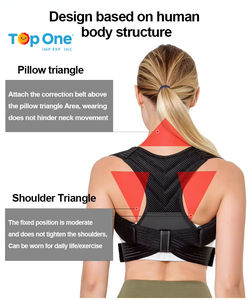 Top One Terapia ortopédica médica Soporte de espalda Alivio del dolor de columna Corrector de postura antijorobado para comodidad y salud - Product Image 5