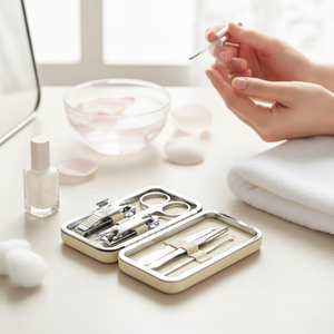 Professional 6-Piece <b>Nail</b> Care Set Stainless Steel Manicure Pedicure Tools Including Clippers Cuticle Nipper File Tweezer Made - Product Image 3