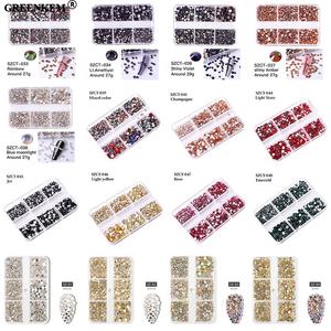 <span class=keywords><strong>Strass</strong></span> pour ongles de différentes couleurs, à fond plat, multi-tailles, pierres précieuses pour <span class=keywords><strong>nail</strong></span> <span class=keywords><strong>art</strong></span>, décoration 3D, cristaux pour ongles - Product Image 4