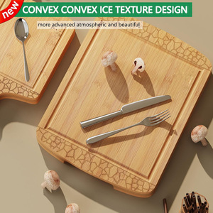 Tabla de cortar rectangular de bambú Four Directions con mango antibacteriano para uso en la cocina - Product Image 4