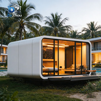 Kabin Rumah Apel Modern Prefabrikasi, Kabin Kantor Apel dengan Jendela Panoramic untuk Hunian Luar Ruangan di Halaman Belakang