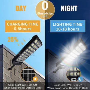 Ультра яркий уличный фонарь на солнечной батарее, широкоугольный датчик движения, парковочная площадка, уличный светильник на открытом воздухе для дома и освещения на солнечной батарее, 400 Вт - Product Image 2