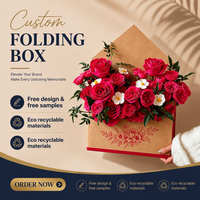 Boîte à fleurs en papier de style enveloppe personnalisée, boîte d'emballage cadeau pour fleuriste, haute qualité esthétique, pour les fêtes, les mariages, les cadeaux artisanaux