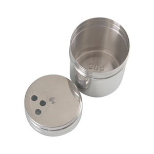 Commercio all'ingrosso Multi-funzione strumento cucina lattine di <span class=keywords><strong>spezie</strong></span> con manico in acciaio inox coperchio rotante sale pepe condimento Shaker barattolo - Product Image 6