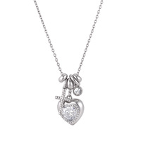 Collier pendentif cœur en or 18 carats plaqué CZ, chaîne en acier inoxydable avec perle et croix, bijoux pour femmes, cadeau tendance, bijoux imperméables