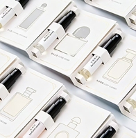Flacon d'échantillon de parfum en verre de voyage 2ml 3ml 5ml 10ml avec étui en carton personnalisé et mini pulvérisateur atomiseur