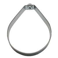 Collier de serrage pivotant en acier au carbone argenté/noir zingué pour tuyau, collier de serrage pour arroseur 1/2"-8"
