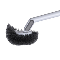 Brosse de toilette multi-angles en PP avec manche en arc chaud personnalisable, directement de l'usine