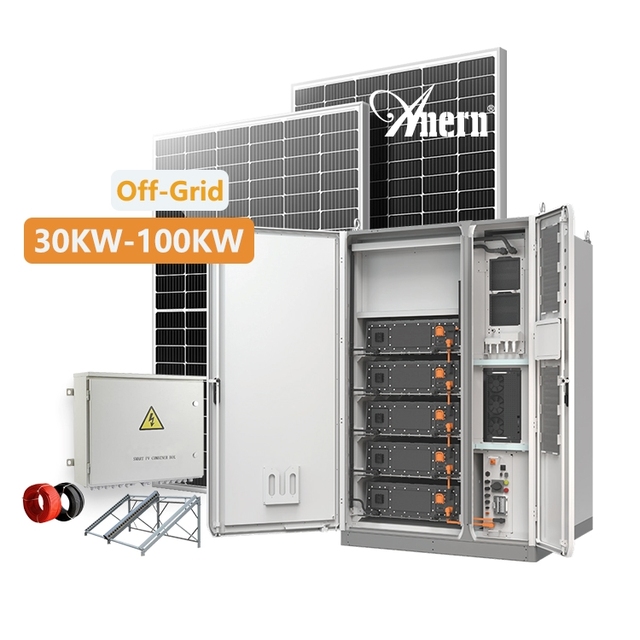 All-in-One Off-Grid 15kw to 50kw Solar Power System Kit Monocrystalline Silicon Solar Panel Powered Stations