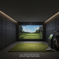 Revêtement mural moderne pour simulateur de golf, design floral 3D, isolation thermique, simili cuir PU, coussin souple, durable, imperméable, mousse PE, intérieur