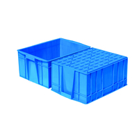 Bacs de rangement et boîtes à outils en plastique durables, légers et écologiques avec couvercles pour déménagement et utilisation logistique